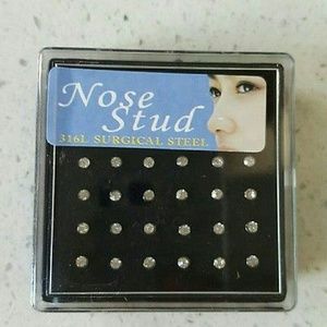 New 24 surgical steel nose rings